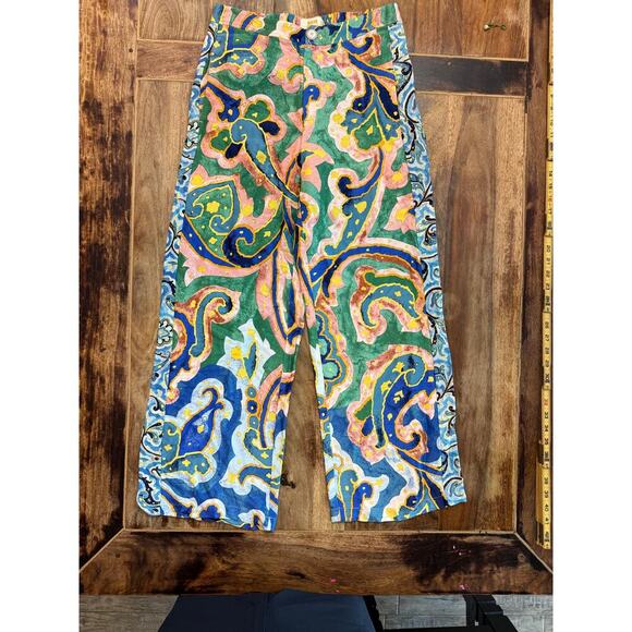 Maeve by Anthropologie Women's Rhiannon Satin Cropped Flare Pants Size 4 - Picture 8 of 8